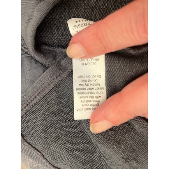 Athleta Quilted Pullover Sweatshirt - Charcoal Gray - Size XS - Picture 7 of 7